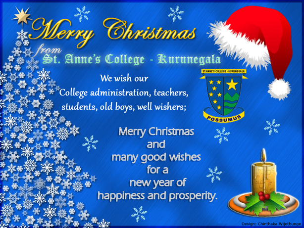 Christmas Greetings from St. Anne's College