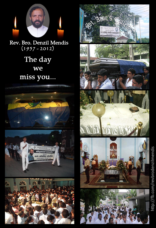 One year death anniversary of Rev. Bro. Denzil Mendis